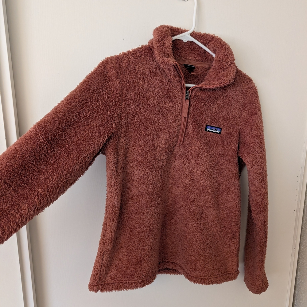 Patagonia Womens Small Quarter Zip Pullover Orange Outdoors Preppy Cozy Casual - Picture 4 of 7
